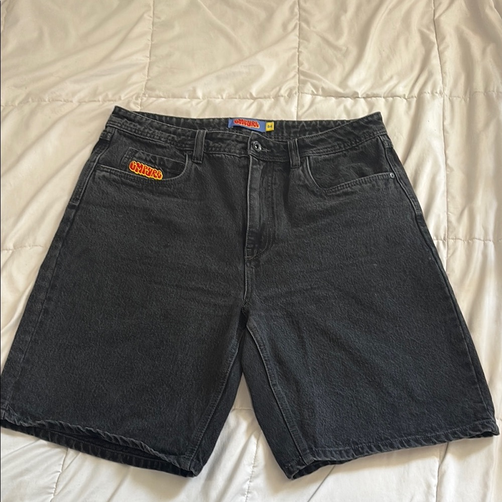 Empyre Shmutz Black Denim Skate Shorts
